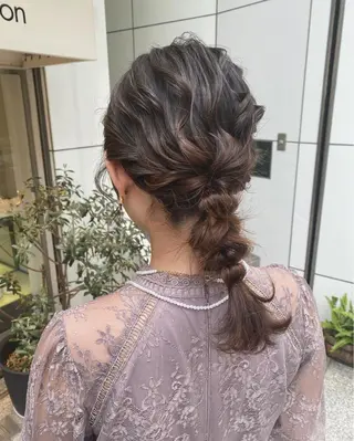 ミディアム カラー ヘアアレンジ マツエク・マツパ アイブロウ 透明感カラー🫧ヘア セット🫧松本菜月の眉毛・アイブロウイメージ