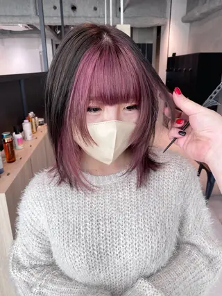 ミディアム カラー wool TOKYO けいご[ブリーチ]のヘアスタイル