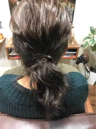 セミロング カラー ヘアアレンジ teatro hair salonのヘアスタイル