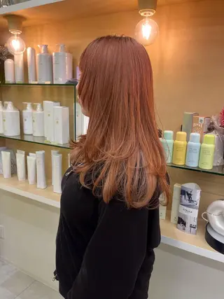 ロング カラー パーマ ヘアアレンジ 山下 とよかのヘアスタイル