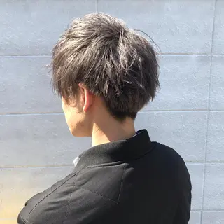 ショート カラー パーマ メンズ ニュアンスパーマ/ レイヤー/茶屋町のヘアスタイル