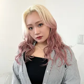 ロング カラー エクステモデル募集 💗大阪梅田/川上のヘアスタイル