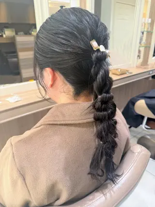 ロング ヘアアレンジ 韓国ヘアメイク🎀/ 縮毛矯正✨山本媛香のヘアスタイル