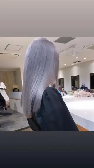 ロング カラー 縮毛矯正・似合わせ タナカ レイヤのヘアスタイル