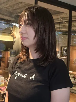 ミディアム カラー 韓国好き🇰🇷 美容師MIKUのヘアスタイル