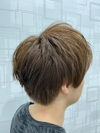 ショート メンズ カットパーマ✂️ 小坂田玲亜のヘアスタイル