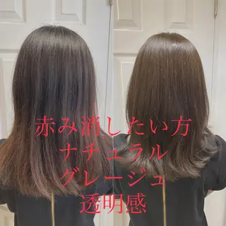 セミロング パーソナルカラー lapiax阿部のヘアスタイル
