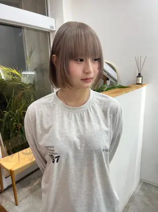 ミディアム カラー ベージュ⟡˖レイヤー ˖ ࣪⊹あずきのヘアスタイル