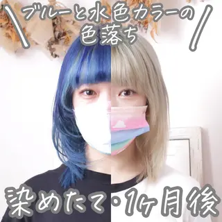 ミディアム カラー パーマ ヘアアレンジ 推し活専用 【派手髪】飯野ゆかりのヘアスタイル