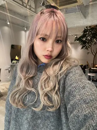 ロング カラー Túna° ROKKAKU St.所属・石間 優愛のヘアスタイル