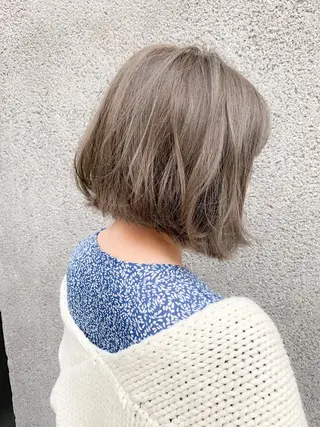 ショート カラー パーマ 大人かわいい💍🤍 ボブ/ショートボブのヘアスタイル