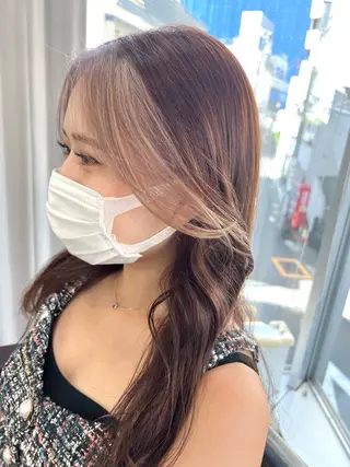 セミロング カラー ヘアアレンジ 🌈インナーカラー ‘ショウマ’🌈のヘアスタイル