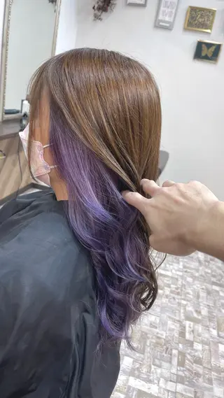 ロング カラー 神野 洸都のヘアスタイル