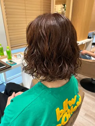 ミディアム カラー パーマ 赤み消しカラー/ レイヤー/柳澤優名のヘアスタイル