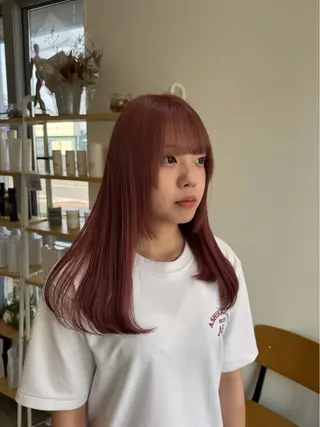 セミロング カラー 堀越 美羽のヘアスタイル