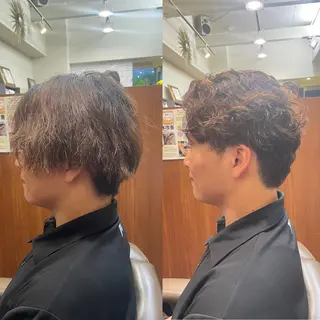 ミディアム パーマ メンズ 💈トレサンパ 💈金山駅✂︎愛実のヘアスタイル