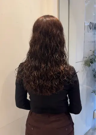 ロング パーマ 松本 雪愛のヘアスタイル