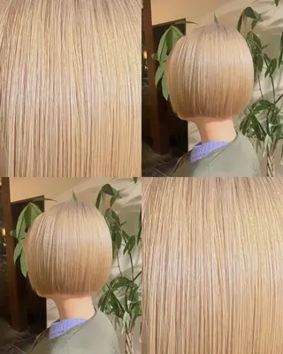 ミディアム カラー 清家和夢/ 西宮北口/ハイトーンのヘアスタイル