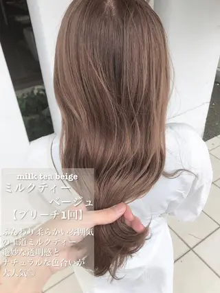セミロング カラー 具志 正太のヘアスタイル