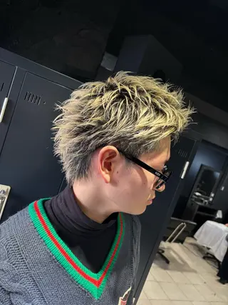 ショート メンズ メンズパーマ/難波/ 心斎橋　室園亮佑のヘアスタイル