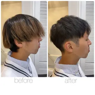 ショート メンズ 尾野 雅斗のヘアスタイル