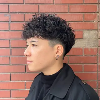 ミディアム パーマ メンズ 【柏メンズパーマ職人 】店長　KAZUMAのヘアスタイル