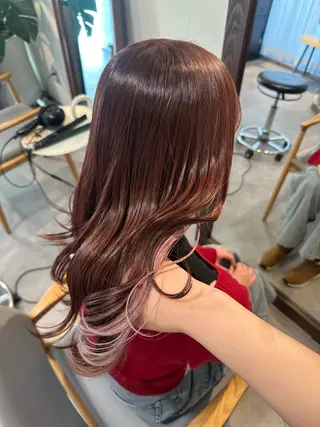 ロング カラー HANAME 原宿美容室のヘアスタイル