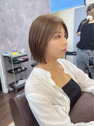 ショート 縮毛矯正ボブ/ 髪質改善/カットのヘアスタイル