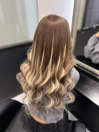 ロング カラー YUDU🍊 germe/ジェルムのヘアスタイル