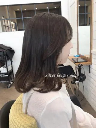 ミディアム ✨透明感ケアカラー✨ 長野ゆきなのヘアスタイル