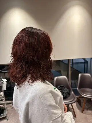 セミロング カラー 韓国風/オシャレ /縮毛矯正/滝口琴未のヘアスタイル