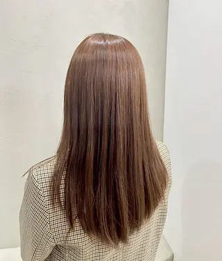 カラー セミロング ブリーチなし透明感 カラー✨横山 佳希のヘアスタイル