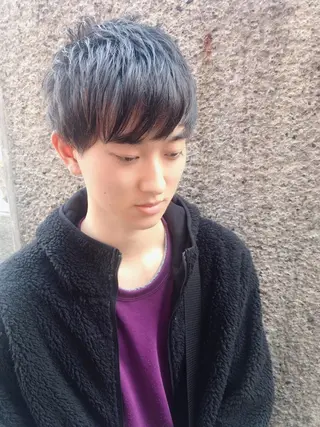 ショート カラー パーマ ヘアアレンジ メンズ ちこ .のヘアスタイル