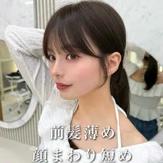 ミディアム 似合わせレイヤー/ 透明感カラーのヘアスタイル
