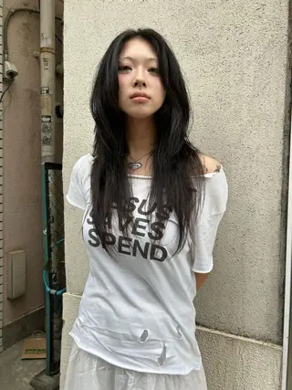 ロング 大阪/堀江/ いわもと　りゅうやのヘアスタイル