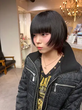 ショート カラー 藤原快斗/レイヤー /ウルフ/ハイトーンのヘアスタイル