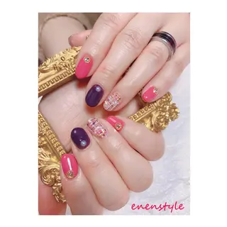 ショート ネイル 👑enen style👑のネイルデザイン