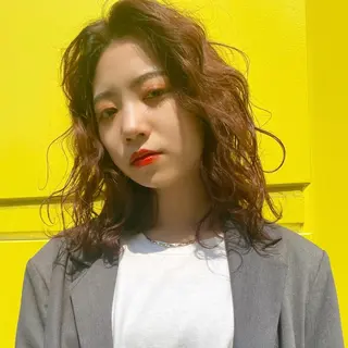 ミディアム カラー 🧡色落ちまで2度綺 麗なカラー🧡ヨシキのヘアスタイル