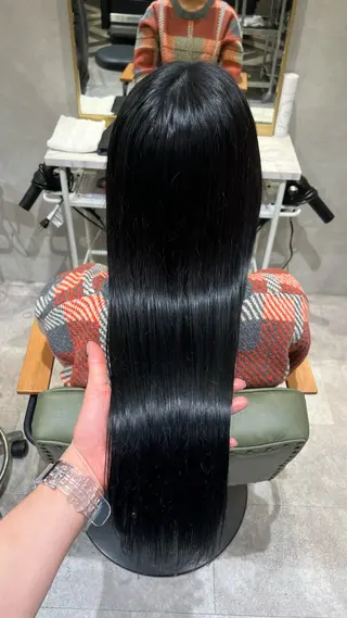 ロング カラー 新宿カラー パーマのヘアスタイル