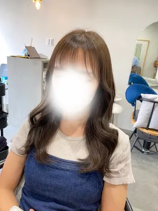 ロング カジカワサキ/髪質 改善/クロスパーマのヘアスタイル
