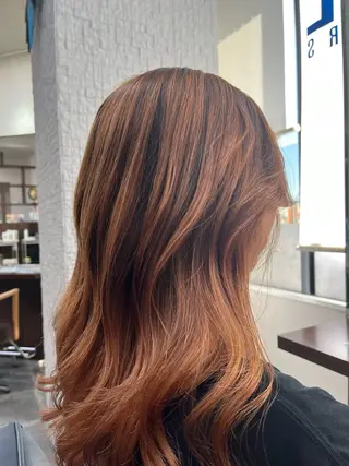 セミロング カラー 長内 大明のヘアスタイル
