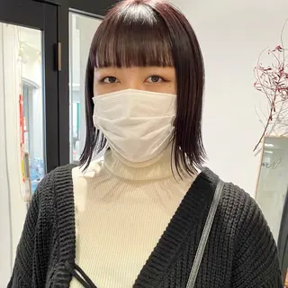 ミディアム カラー 🍊暖色×顔周り 🍊cocoroのヘアスタイル