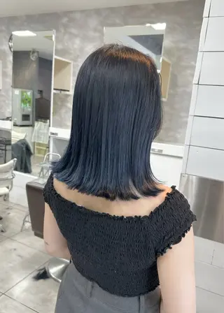 ミディアム 縮毛矯正✖髪質改善 仁木伸明のヘアスタイル