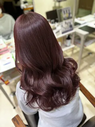 ロング オリーブ/韓国風 まつパ/himariのヘアスタイル