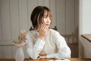 ミディアム 暖色カラー❤️/韓国 ヘア/りり菜のヘアスタイル