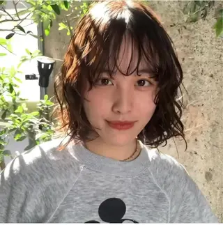 ミディアム パーマ uhiyama shotarouのヘアスタイル