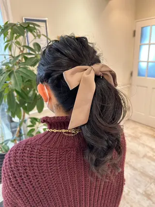 ロング ヘアアレンジ 艶髪/酸性ストレート /髪質改善/内村麻衣のヘアスタイル