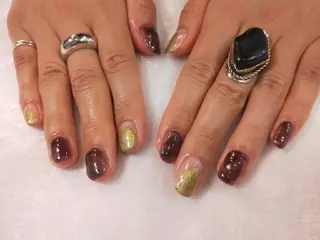 ネイル はばすみれ🎀ﾈｲﾙ 光ﾌｪｲｼｬﾙ ﾍｱのネイルデザイン