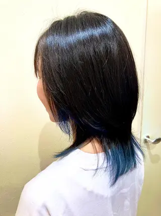 ミディアム カラー ヤマモト ヒロミのヘアスタイル