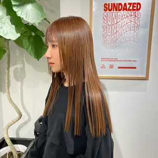 セミロング カラー 悦喜 雅史のヘアスタイル